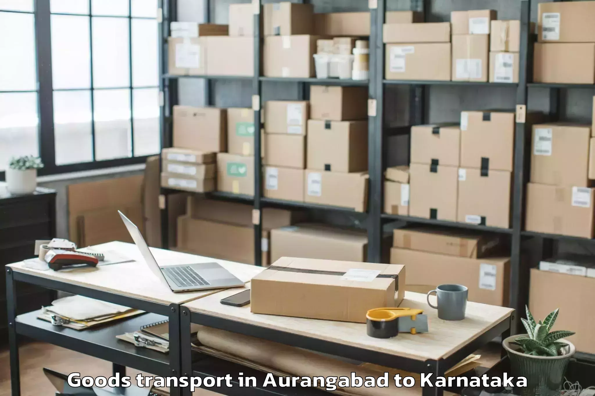 Top Aurangabad to Harpanahalli Goods Transport Available